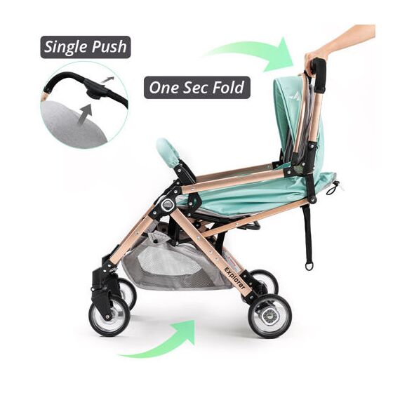 Teknum Explorer Travel Stroller Lightweight Cabin Friendly 6–36 Months Up To 15Kg, Color: Green, 7 image
