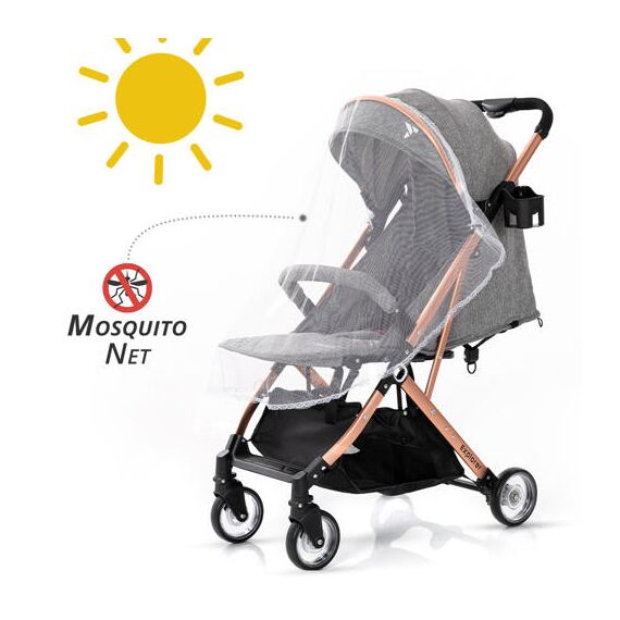 Teknum Explorer Travel Stroller Lightweight Cabin Friendly 6–36 Months Up To 15Kg, Color: Melange Grey, 5 image
