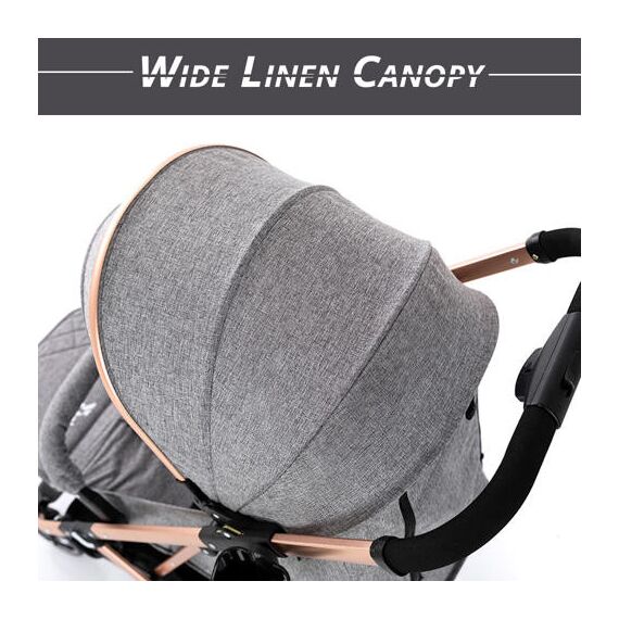 Teknum Explorer Travel Stroller Lightweight Cabin Friendly 6–36 Months Up To 15Kg, Color: Melange Grey, 12 image