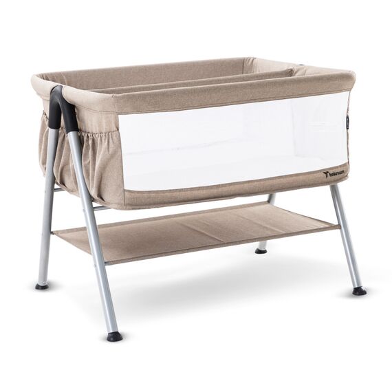 Teknum Fellow 2 Twin Bedside Crib Bassinet 0–6 Months Up To 18Kg, Color: Ivory, 6 image