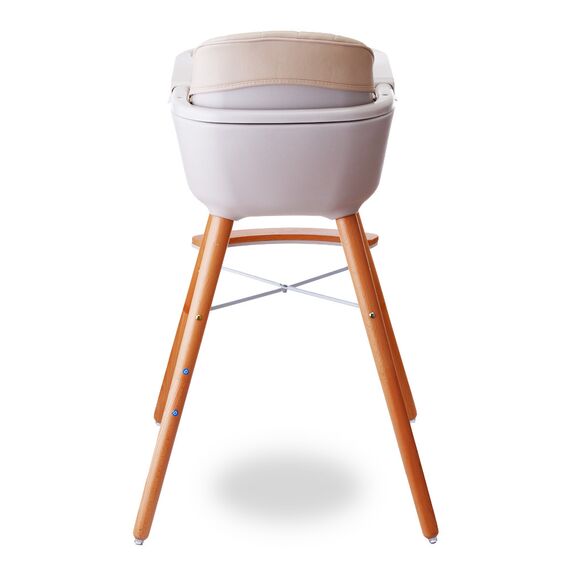 Teknum Premium Dual Height Wooden High Chair 6–36 Months Up To 15Kg, Color: Ivory, 4 image