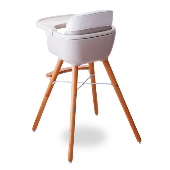 Teknum Premium Dual Height Wooden High Chair 6–36 Months Up To 15Kg, Color: White, 6 image