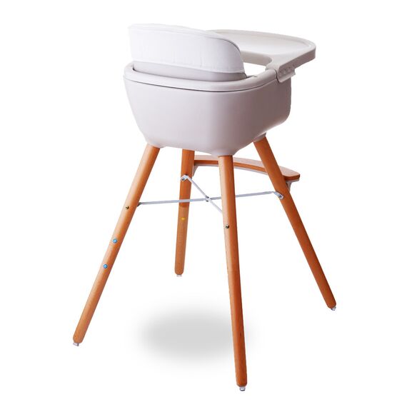 Teknum Premium Dual Height Wooden High Chair 6–36 Months Up To 15Kg, Color: White, 8 image