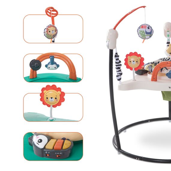 Teknum Baby Activity Jumper With Music And 9 Toys 4 Months+ Up To 11.3Kg, Color: Blue, 4 image