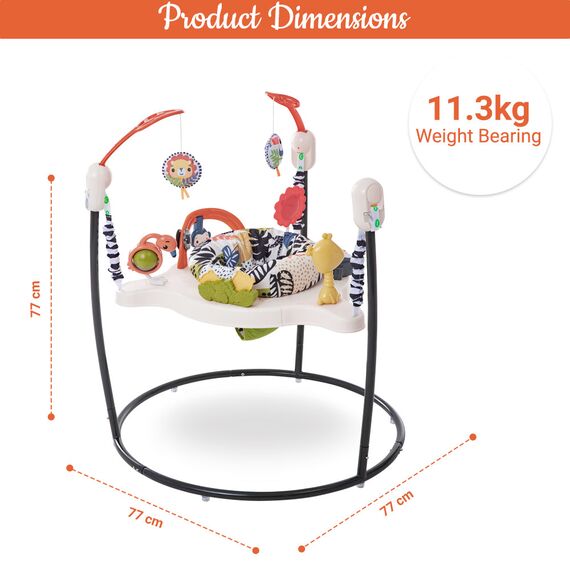 Teknum Baby Activity Jumper With Music And 9 Toys 4 Months+ Up To 11.3Kg, Color: Blue, 8 image