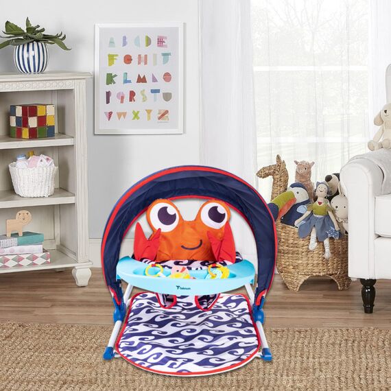 Teknum Portable Baby Seat With Detachable Tray 6 Months+ Up To 15Kg, Color: Blue, 5 image