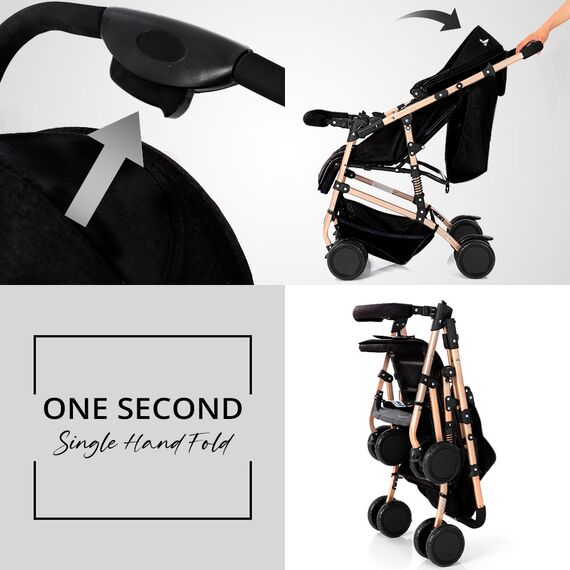 Teknum Reversible Trip Baby Stroller 6–36 Months Up To 15Kg, Color: Black, 9 image