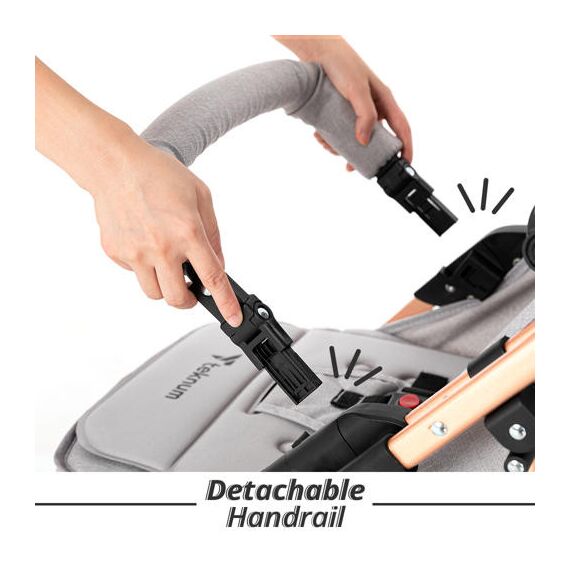 Teknum Reversible Trip Baby Stroller 6–36 Months Up To 15Kg, Color: Grey, 12 image