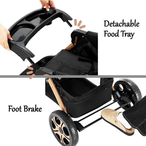 Teknum Reversible Trip2 Baby Stroller 0–36 Months Up To 22Kg, Color: Black, 9 image