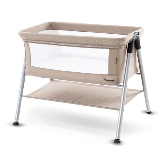 Teknum Sleepzen 2 Bedside Crib Bassinet 0–6 Months Up To 9Kg, Color: Ivory
