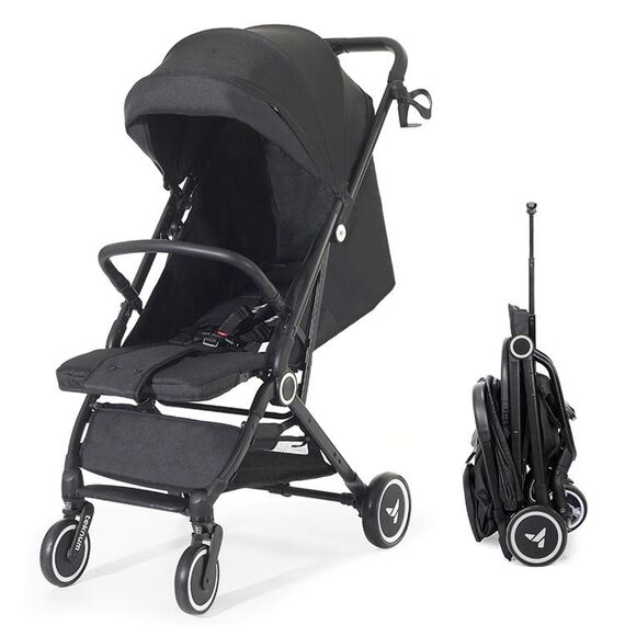 Teknum Travel Cabin Baby Stroller With Coffee Cup Holder 0–48 Months Up To 22Kg, Color: Black