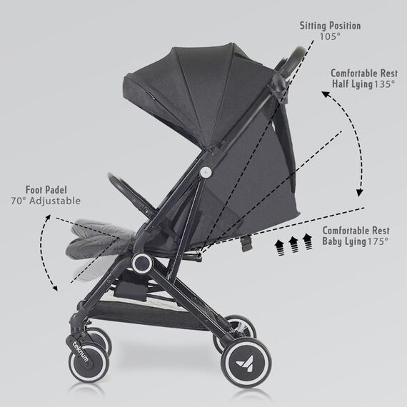 Teknum Travel Cabin Baby Stroller With Coffee Cup Holder 0–48 Months Up To 22Kg, Color: Black, 6 image