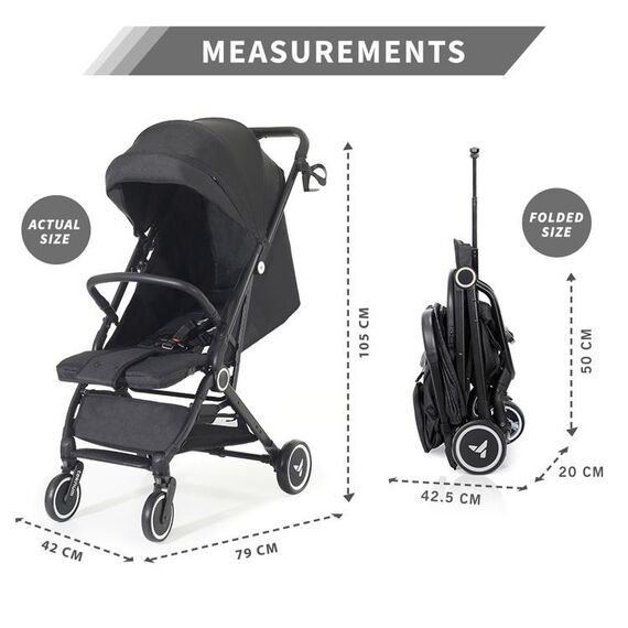 Teknum Travel Cabin Baby Stroller With Coffee Cup Holder 0–48 Months Up To 22Kg, Color: Black, 18 image