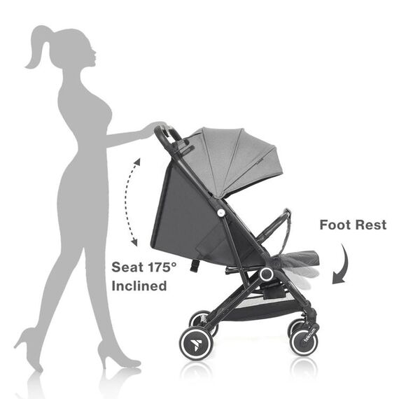 Teknum Travel Cabin Baby Stroller With Coffee Cup Holder 0–48 Months Up To 22Kg, Color: Grey, 7 image