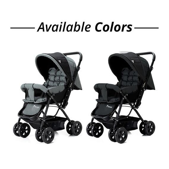 Teknum Reversible Look At Me Stroller Combo With Diaper Bag Hooks & Changing Pad 6–36 Months Up To 15Kg, Color: Black, 16 image