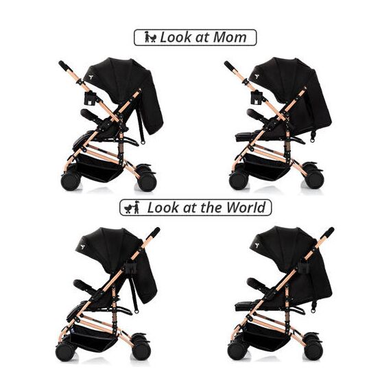 Teknum Reversible Trip Stroller With Ace Diaper Bag 6–36 Months Up To 15Kg, Color: Midnight, 4 image