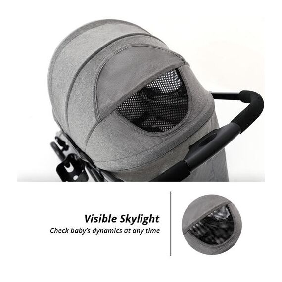 Teknum Trip Plus Stroller With Diaper Bag Combo 6–36 Months Up To 15Kg, Color: Grey, 6 image