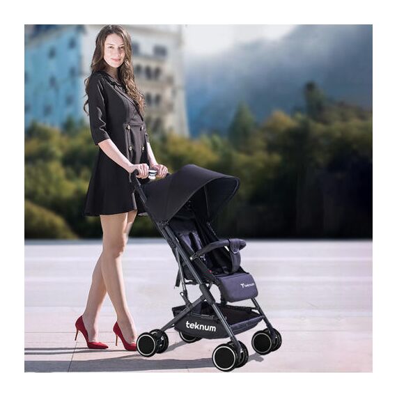 Teknum Yoga Lite Stroller With Diaper Bag Combo Black 6–36 Months Up To 15Kg, Color: Black, 5 image