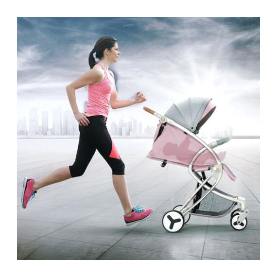 Teknum A1 Green Stroller With Sunveno Grey Diaper Bag 0–4 Years Up To 20Kg, Color: Rose, 8 image