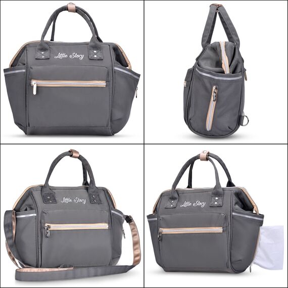 Teknum Pack And Go Foldable Car Seat With Ace Ivory Diaper Bag 9 Months–12 Years 9–36Kg, Color: Grey, 8 image