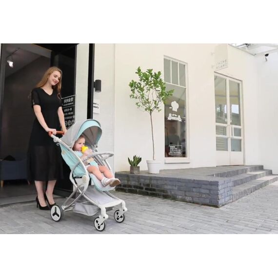 Teknum A1 Green Stroller With Sunveno Grey Diaper Bag 0–4 Years Up To 20Kg, Color: Green, 18 image