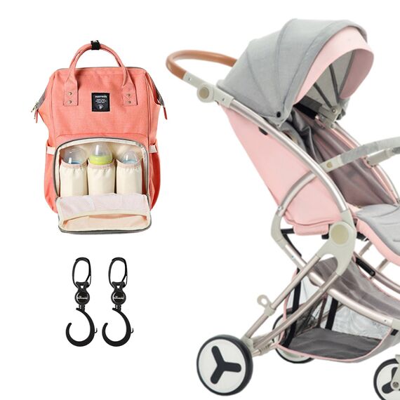 Teknum A1 Green Stroller With Sunveno Grey Diaper Bag 0–4 Years Up To 20Kg, Color: pink, 3 image