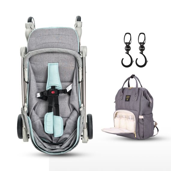 Teknum A1 Green Stroller With Sunveno Grey Diaper Bag 0–4 Years Up To 20Kg, Color: Green, 7 image