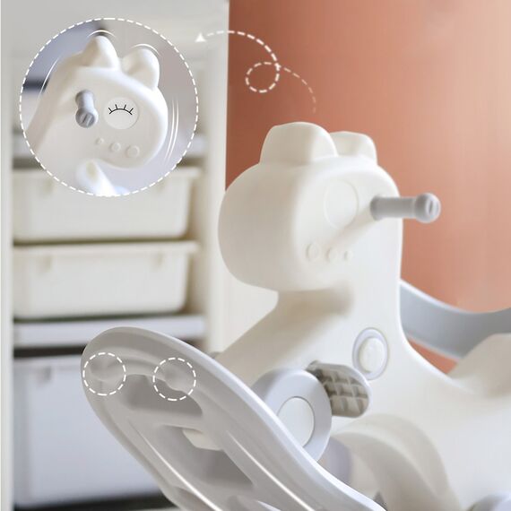 Teknum 2In1 Rock Ride On With Push Handle Grey White Safety Certified 2–4 Years, 4 image