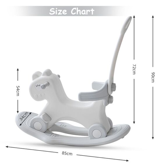 Teknum 2In1 Rock Ride On With Push Handle Grey White Safety Certified 2–4 Years, 9 image