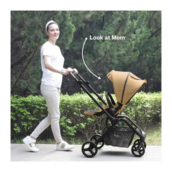 Teknum Stroll-1 Travel System With Reversible Stroller And Compacto Baby Car Seat Black 0–4 Years Up To 22Kg, Color: Khaki, 5 image