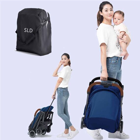 Teknum Travel Lite Stroller Navy Blue With Sunveno Diaper Bag And Hooks 0–4 Years 4.9Kg Cabin Friendly, Color: Navy Blue, 10 image
