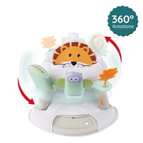 Teknum 2-In-1 Dining Chair And Toddler Play Seat With Pedal Piano White 4 Months+ Up To 10Kg, 4 image