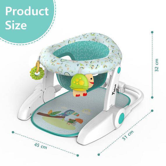 Teknum Baby Portable Dining Feeding Chair & Recliner Activity Chair Green 6–36 Months Up To 18Kg, 8 image