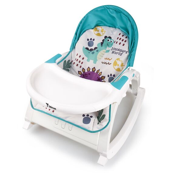Teknum Multifunctional Rocker Feeding Chair & Baby Recliner Dinosaur Blue Up To 18Kg En Certified