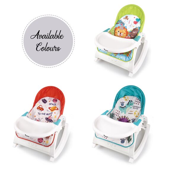 Teknum Multifunctional Rocker Feeding Chair & Baby Recliner Dinosaur Blue Up To 18Kg En Certified, 6 image