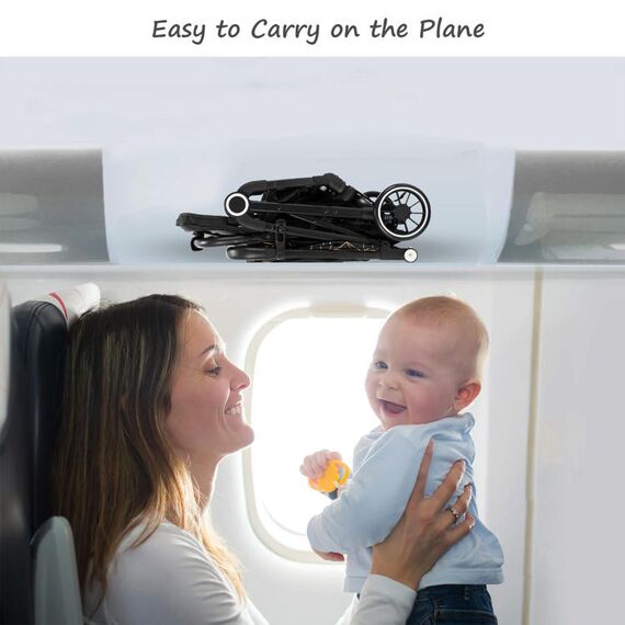 Teknum Travelzen Baby Stroller With Coffee Cup Holder 0–48 Months Up To 22Kg, Color: Black Gold, 12 image