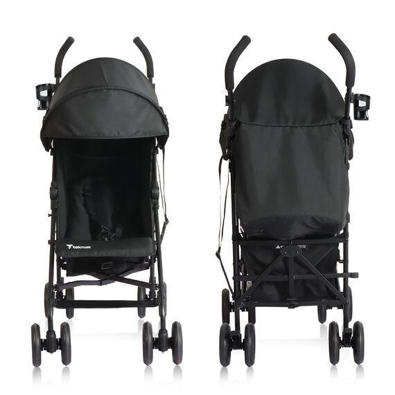 Teknum Eco Lite 2 Stroller With Cup Holder Black 6–36 Months Up To 15Kg Lightweight Foldable, 2 image