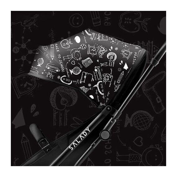 Teknum Travel Lite Stroller Sld Cabin Fold 0–4 Years Up To 22Kg, Color: Black & White, 4 image