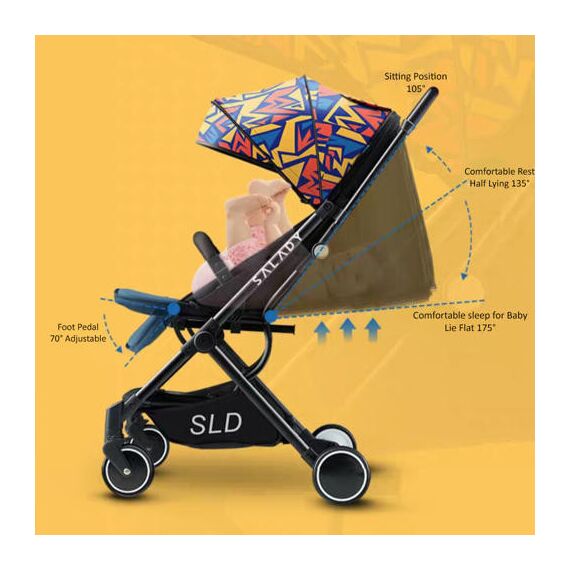 Teknum Travel Lite Stroller Sld Cabin Fold 0–4 Years Up To 22Kg, Color: Multicolor, 9 image