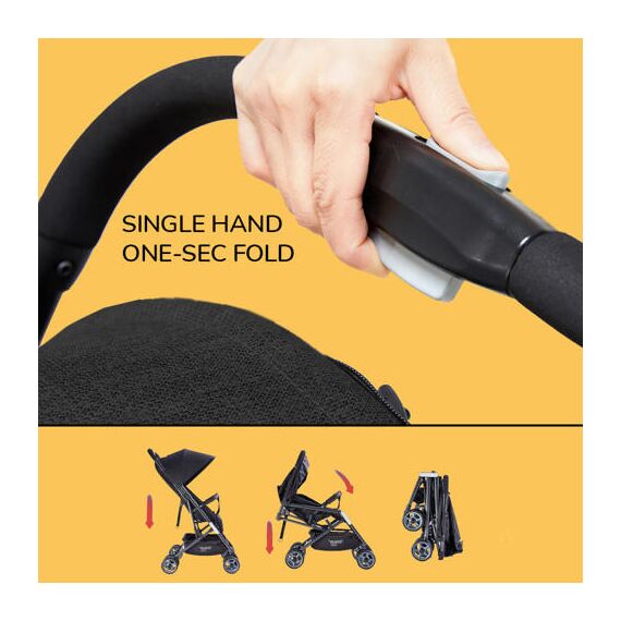 Teknum Yoga Lite Stroller Cabin Fold 6–36 Months Up To 15Kg, Color: Black, 8 image