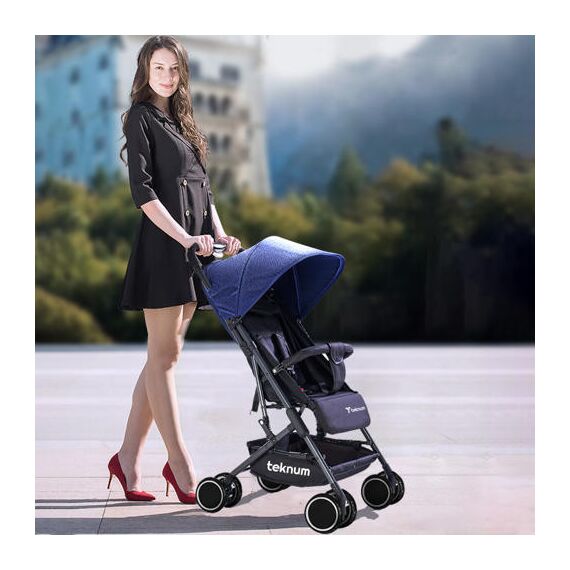 Teknum Yoga Lite Stroller Cabin Fold 6–36 Months Up To 15Kg, Color: Blue, 5 image