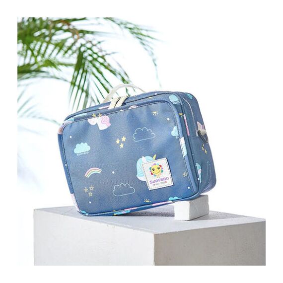 Sunveno Diaper Travel Kit With Usb Port And Changing Clutch 42X27X21Cm, Color: Blue, 2 image