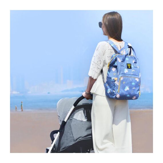 Sunveno Diaper Travel Kit With Usb Port And Changing Clutch 42X27X21Cm, Color: Blue, 6 image