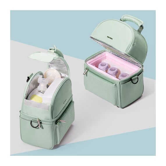 Sunveno Insulated Lunch Bag With Thermo Box And 4 Pcs Ice Pack Set, Color: Green, 5 image