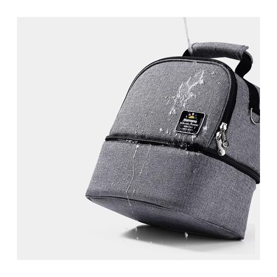 Sunveno Mamma Diaper Backpack And Breast Pump Bottle Bag Set, Color: Black, 4 image