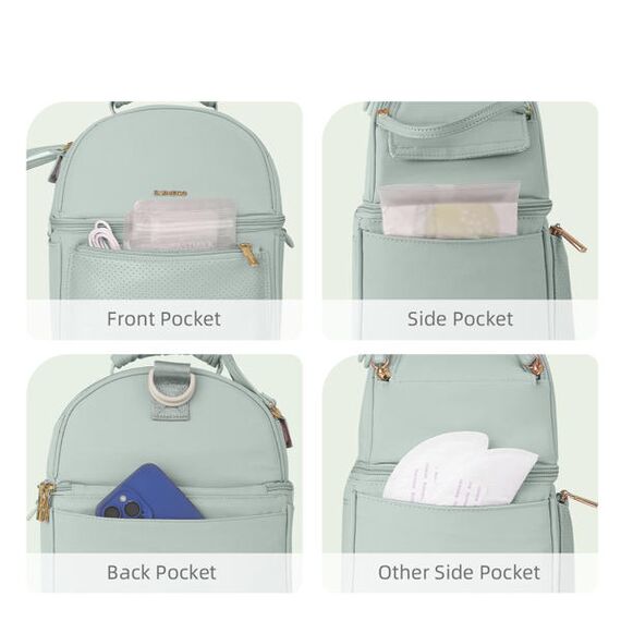 Sunveno Breastmilk Cooler Bag With Detachable Insulation Box Set, Color: Green, 15 image