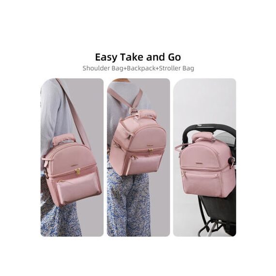 Sunveno Breastmilk Cooler Bag With Detachable Insulation Box Set, Color: pink, 15 image