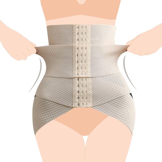 Sunveno Belly Shaper And Hip Definition Band, Color: Beige, Maternity Size: S, 3 image