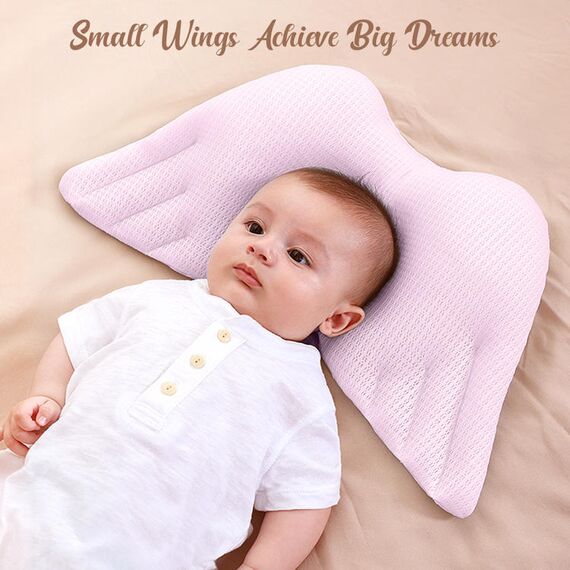 Sunveno Infant Head Shaper Wings Pillow, Color: pink, 12 image