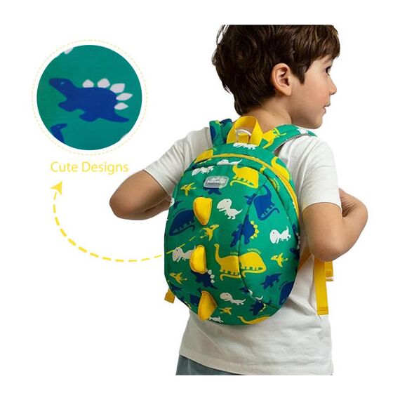 Sunveno Kids Backpack With Safety Harness 2-8 Years, Color: Green, 10 image